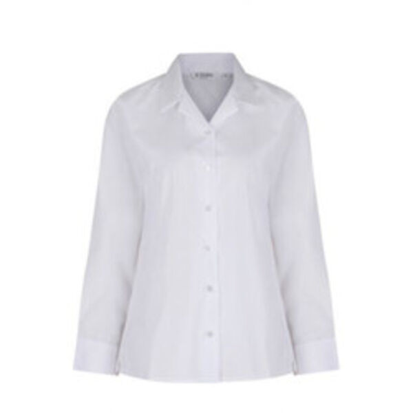 GIRLS Long Sleeve, Non Iron fitted Revere Collar Blouses - Twin pack - senior Thumbnail